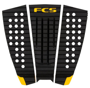 FCS Julian Wilson Tread-Lite Black/Mango Surfboard Traction Pad - Rider Shack
