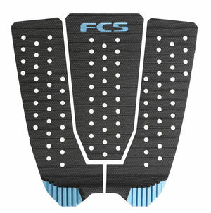 FCS Kolohe Tread-Lite Black Tranquil Blue Surfboard Traction Pad - Rider Shack
