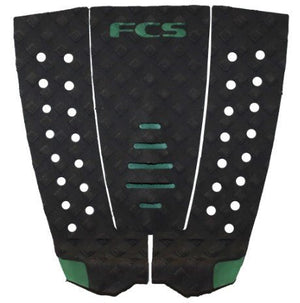 FCS Yago Dora Pad Black Green Surfboard Traction Pad - Rider Shack