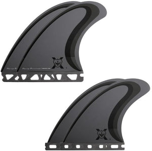 Flying Diamonds Tri Quad Large Grey Surfboard Fins 1 Tab - Rider Shack