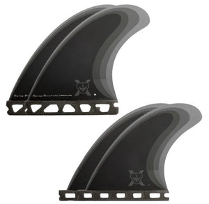 Flying Diamonds Tri Quad Medium Black Surfboard Fins 1 Tab - Rider Shack
