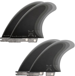 Flying Diamonds Tri Quad Medium Black Surfboard Fins 2 Tab - Rider Shack
