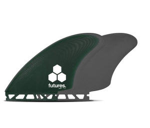Futures AMK Glass Twin Keel Green/Gray Fin Set - Rider Shack