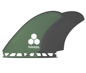 Futures FiberGlass BMT Green/Gray Twin Fin Set - Rider Shack