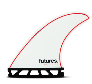 Futures Jordy Medium White/Red Surf board Fins - Rider Shack