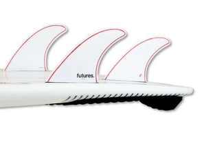 Futures Jordy Medium White/Red Surf board Fins - Rider Shack