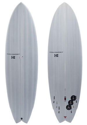Harley Ingleby 5'10 HIBT 3+3 White-Red (Red) Full-Nose Surfboard - Rider Shack