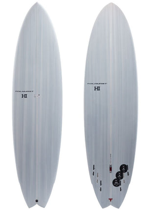 Harley Ingleby 6'10 HIBT 3+3 White-Red (Red) Full-Nose Surfboard - Rider Shack
