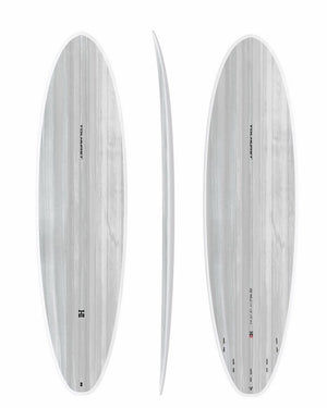 Harley Ingleby 6'10 Moe Mini Candy White (Red) Mid-Length Surfboard - Rider Shack