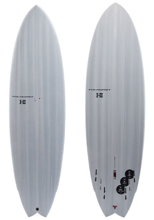 Harley Ingleby 6'2 HIBT 3+3 White-Red (Red) Full-Nose Surfboard - Rider Shack