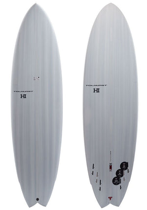 Harley Ingleby 6'6 HIBT 3+3 White-Blue (Red) Full-Nose Surfboard - Rider Shack