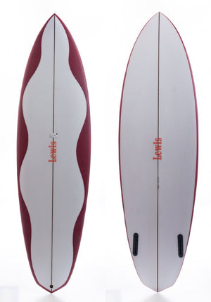 Lewis 6'3 RD Mid Length Futures Twin Surfboard - Rider Shack