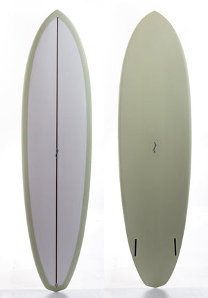 Lewis 7'2 DT Diamond Twin Mid Length Surfboard - Rider Shack