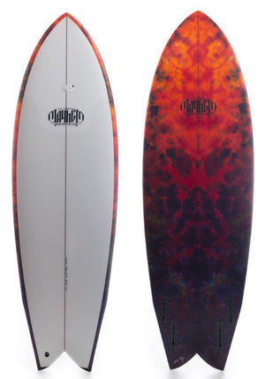 Lost 5'11 Round Nose Fish Retro Surfboard with Futures - Rider Shack