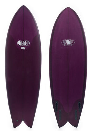 Lost 5'8 Round Nose Fish Retro Surf board w Futures - Rider Shack