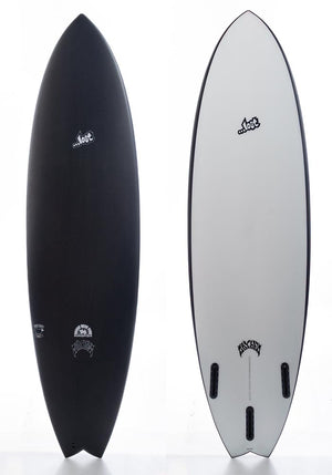 Lost 6'4 RNF '96 Kingfish Black Sheep Surfboard w Futures - Rider Shack