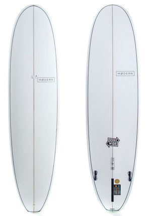 Modern 7'4 Double Wide X2 Clear Finish Surfboard - Rider Shack