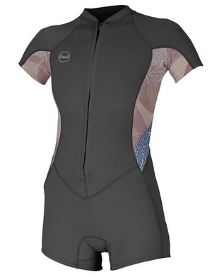 O'Neill Womens Bahia Chest Zip S/S 2/1mm Springsuit - Rider Shack