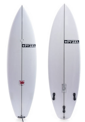 Pyzel 5'10 Red Tiger w/ FCS II Shortboard Surfboard - Rider Shack