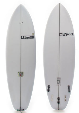 Pyzel 5'8 White Tiger Short board w FCS II - Rider Shack