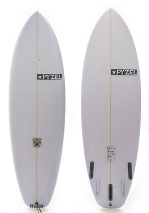 Pyzel 5'9 White Tiger Short Board w Futures - Rider Shack
