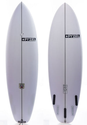 Pyzel 6'2 White Tiger w/Futures Shortboard Surfboard - Rider Shack