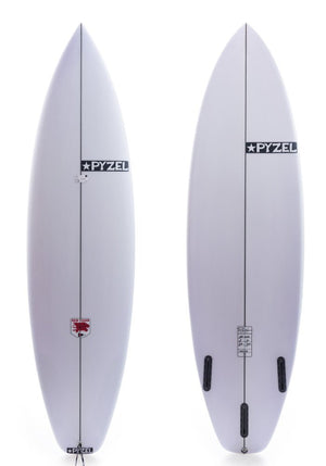 Pyzel 6'4 Red Tiger Surfboard Futures Fins - Rider Shack