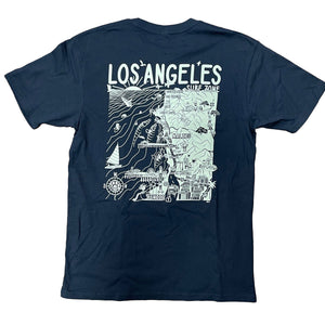 Rider Shack Distant Local Mens Los Angeles Map T-Shirt - Rider Shack