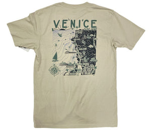 Rider Shack Venice Map Tee 3 Tone - Rider Shack