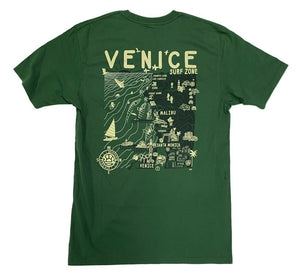 Rider Shack Venice Map Tee 3 Tone - Rider Shack