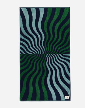 Slowtide Hideout Beach Towel Deep Pacific - Rider Shack