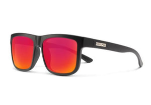 Suncloud Quiver Matte Black Polarized Red Mirror Lens - Rider Shack