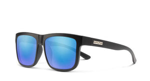 Suncloud Quiver Matte Black/Blue Mirror Sunglasses - Rider Shack