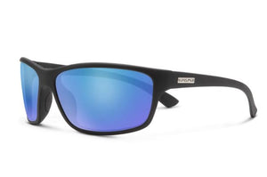 Suncloud Sentry Matte Black Polar Blue Mirror Sunglasses - Rider Shack