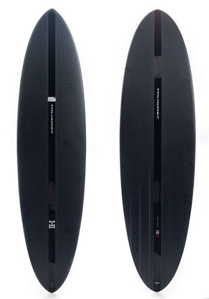 Thunderbolt 6'10 Mid 6 Mini Twin Full Carbon (Black) Mid-Length Surfboard - Rider Shack