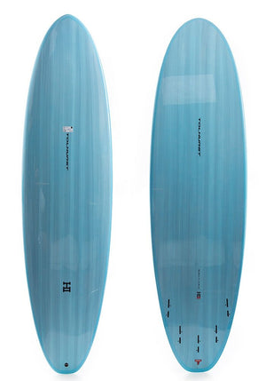 Thunderbolt 6'10 Moe Mini Light Blue (Red) Mid-Length Surfboard - Rider Shack