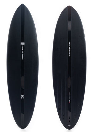 Thunderbolt 6'4 Mid 6 Mini Full Carbon (Black) Mid-Length Surfboard - Rider Shack