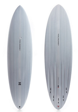 Thunderbolt 6'8 Mid 6 Mini Candy White (Red) Mid-Length Surfboard - Rider Shack