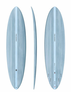 Thunderbolt 6'8 Mid 6 Mini Light Blue (Red) Mid-Length Surfboard - Rider Shack