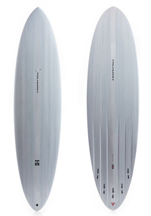Thunderbolt 7'0 Mid 6 Candy White (Red) Mid-Length Surfboard - Rider Shack