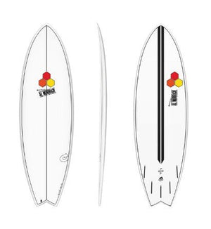 Torq 5'10 Channel Islands Pod Mod White Surfboard - Rider Shack