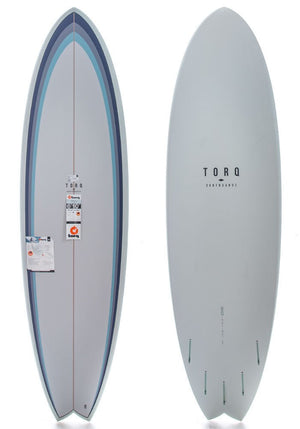 Torq 6'10 Fish Blue/Grey Surfboard - Rider Shack