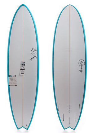 Torq 6'10 Fish Teal Surfboard - Rider Shack