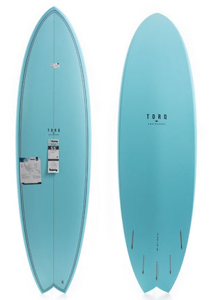 Torq 6'6 Fish Classic Blue Pattern Surfboard - Rider Shack