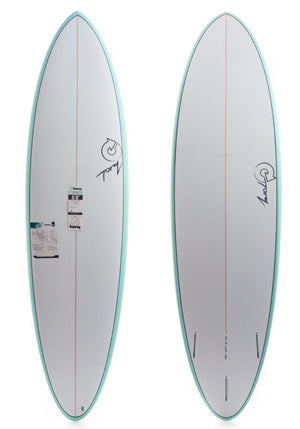 Torq 6'8 Fun Seagreen Rail Funboard Surfboard - Rider Shack