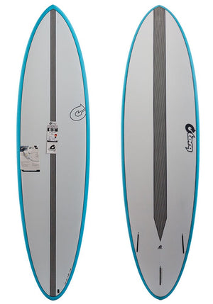 Torq 6'8 Funboard Miami Blue Carbon Strip - Rider Shack