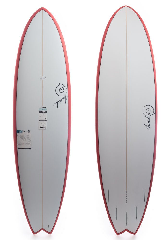 Torq 7'2 Fish Red Rails Surfboard | Rider Shack