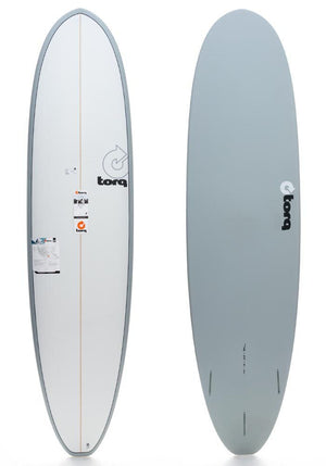 Torq 7'4 Fun Pinline Grey/White Surfboard - Rider Shack