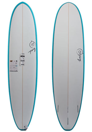Torq 7'4 V+ Teal Rail Funboard Surfboard - Rider Shack