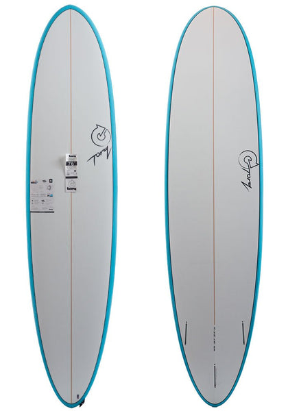Torq 7'6 Fun Miami Blue Surfboard - Ideal for All Levels – Rider Shack